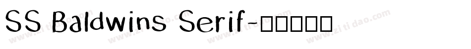 SS Baldwins Serif字体转换